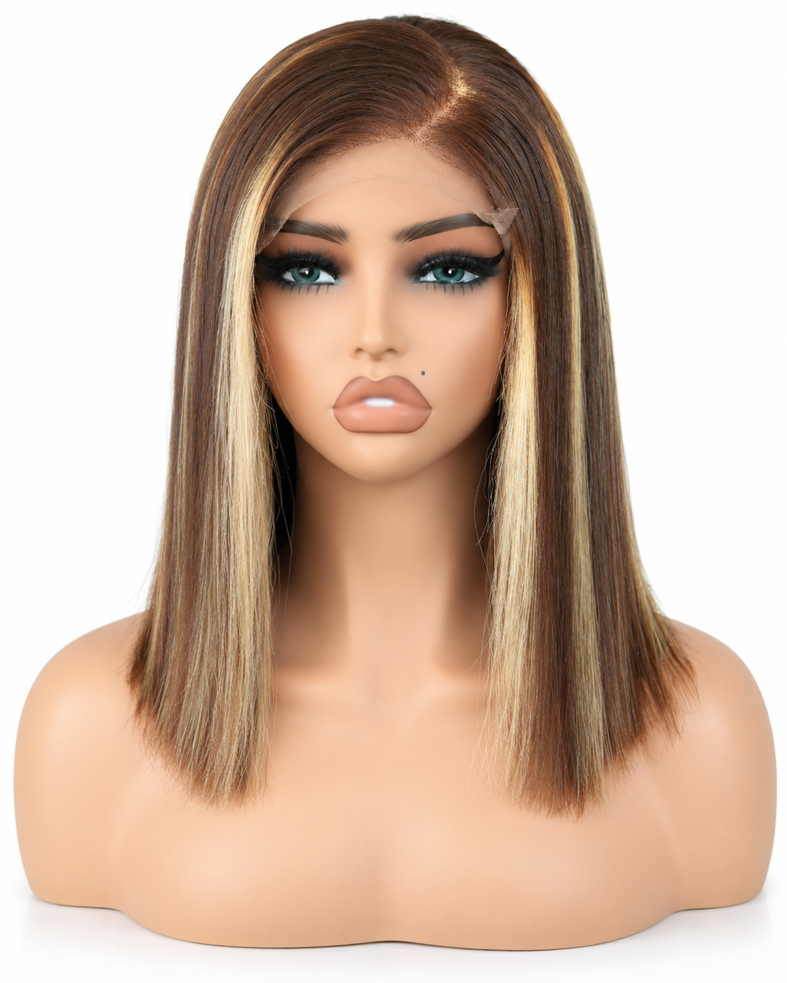 NOVA Honey 5x5 HD Lace Vietnamese Human Hair Ombre Bob Wig #4/27