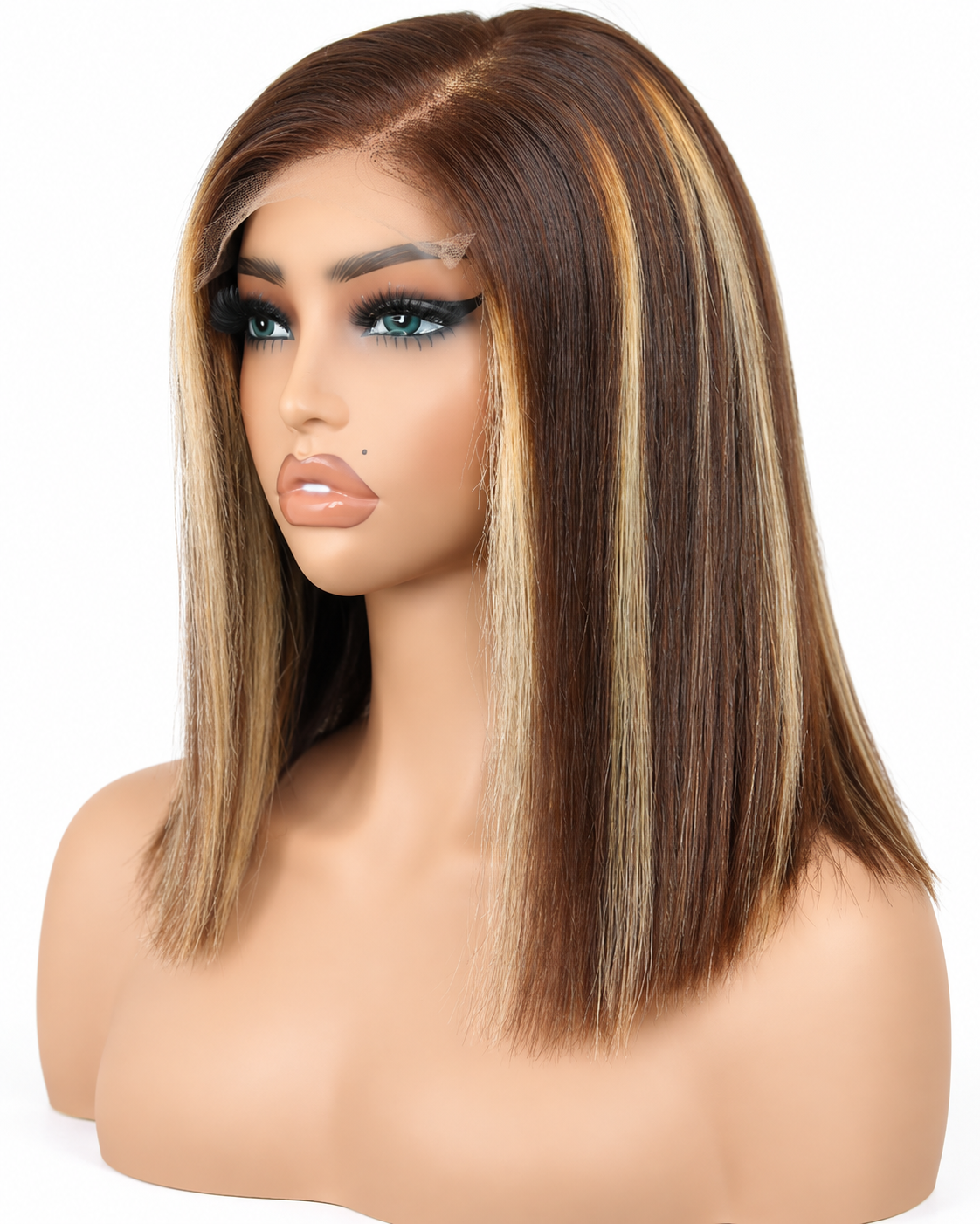 NOVA Honey 5x5 HD Lace Vietnamese Human Hair Ombre Bob Wig #4/27