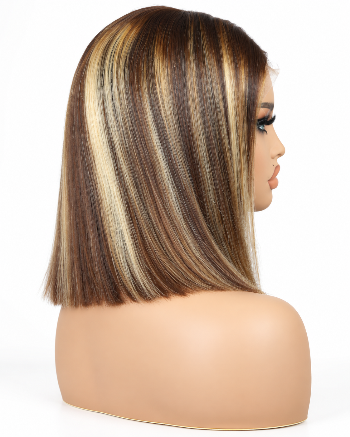 NOVA Honey 5x5 HD Lace Vietnamese Human Hair Ombre Bob Wig #4/27