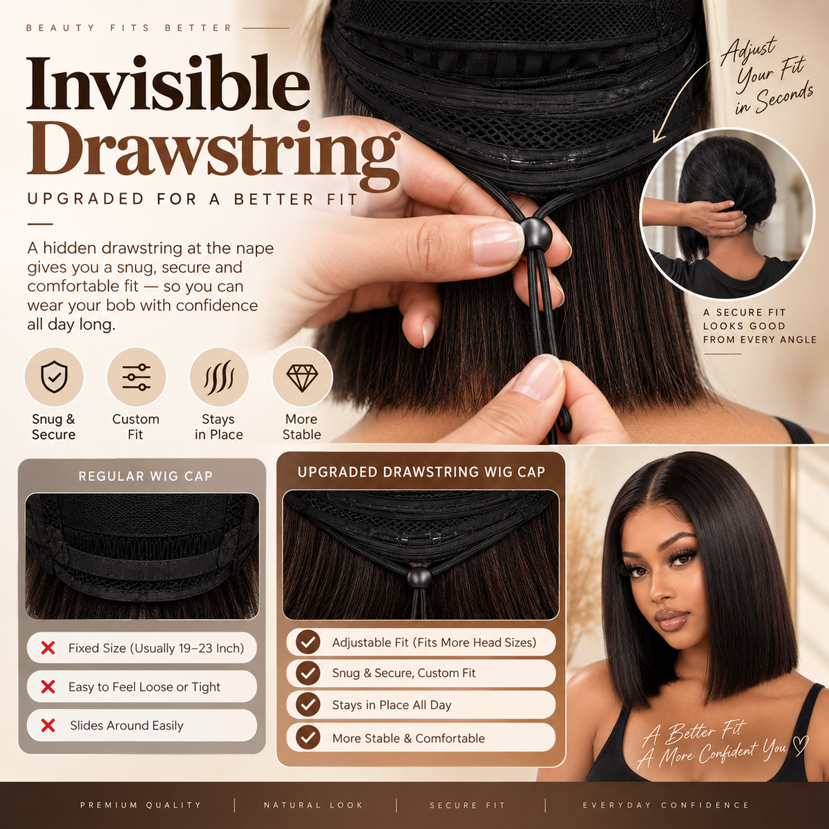 NOVA Everyday Straight Bob Glueless Wig