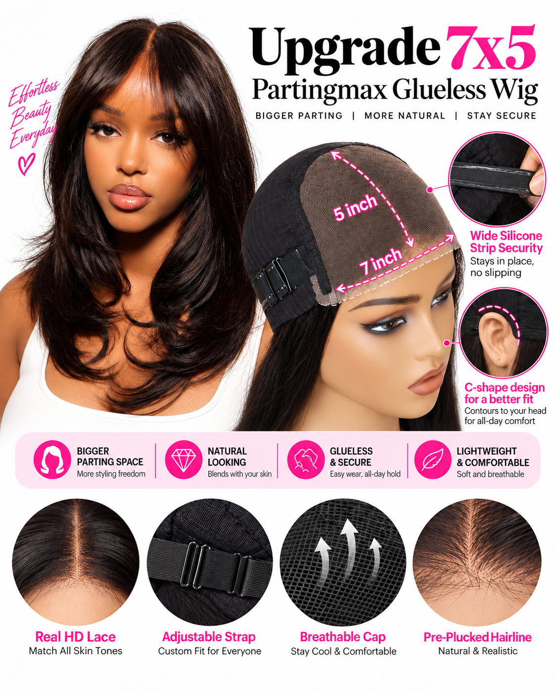NOVA Muse 9x6 Pre-Cut Curtain Wave Wig