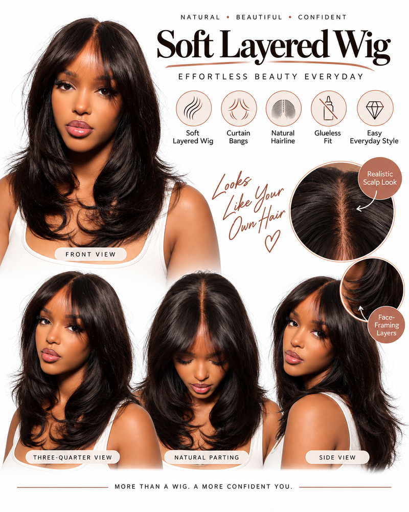 NOVA Muse 9x6 Pre-Cut Curtain Wave Wig