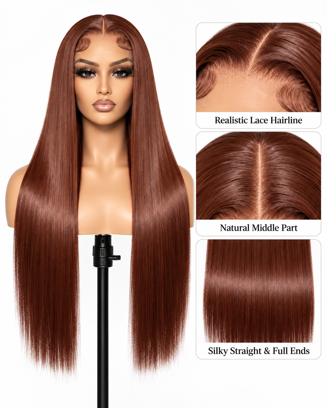 NOVA Cocoa 13x4 HD Brown Lace Front Wig