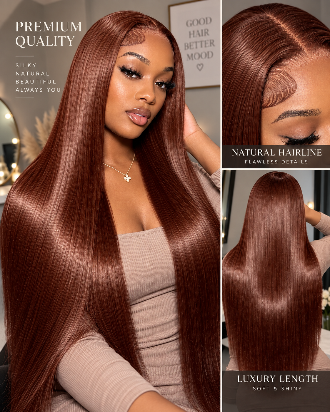 NOVA Cocoa 13x4 HD Brown Lace Front Wig